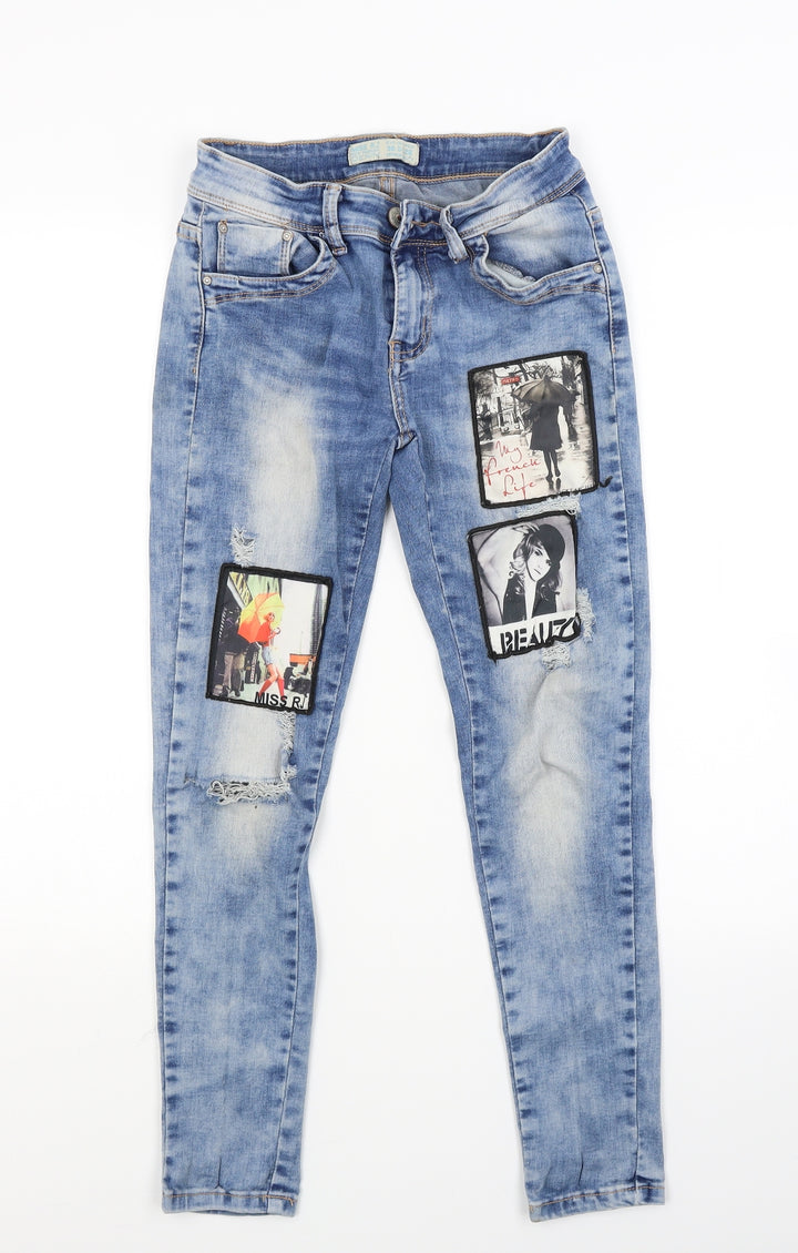 Miss Rj Womens Blue Denim Skinny Jeans Size 8 L24 in