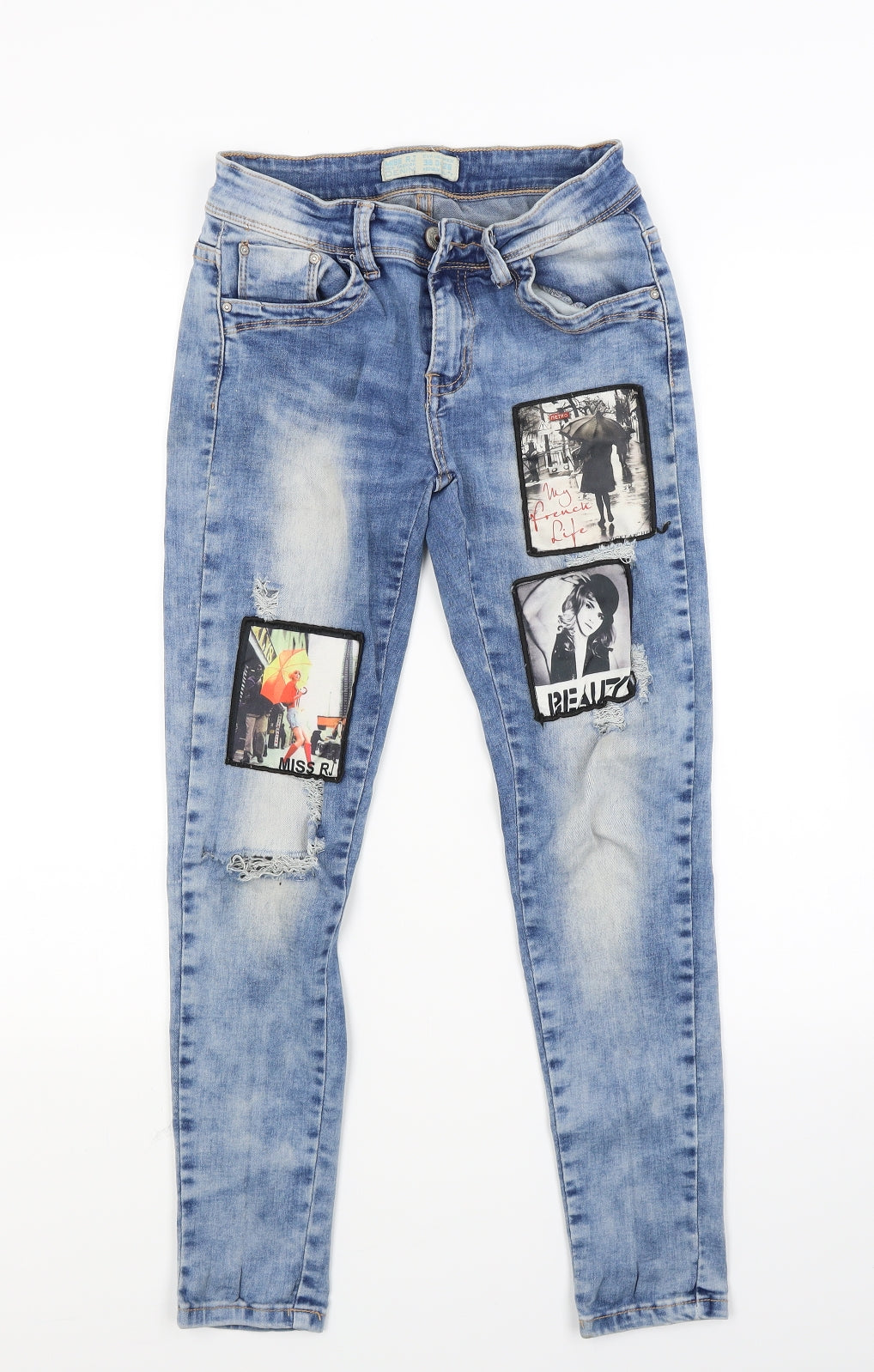 Miss Rj Womens Blue  Denim Skinny Jeans Size 8 L24 in