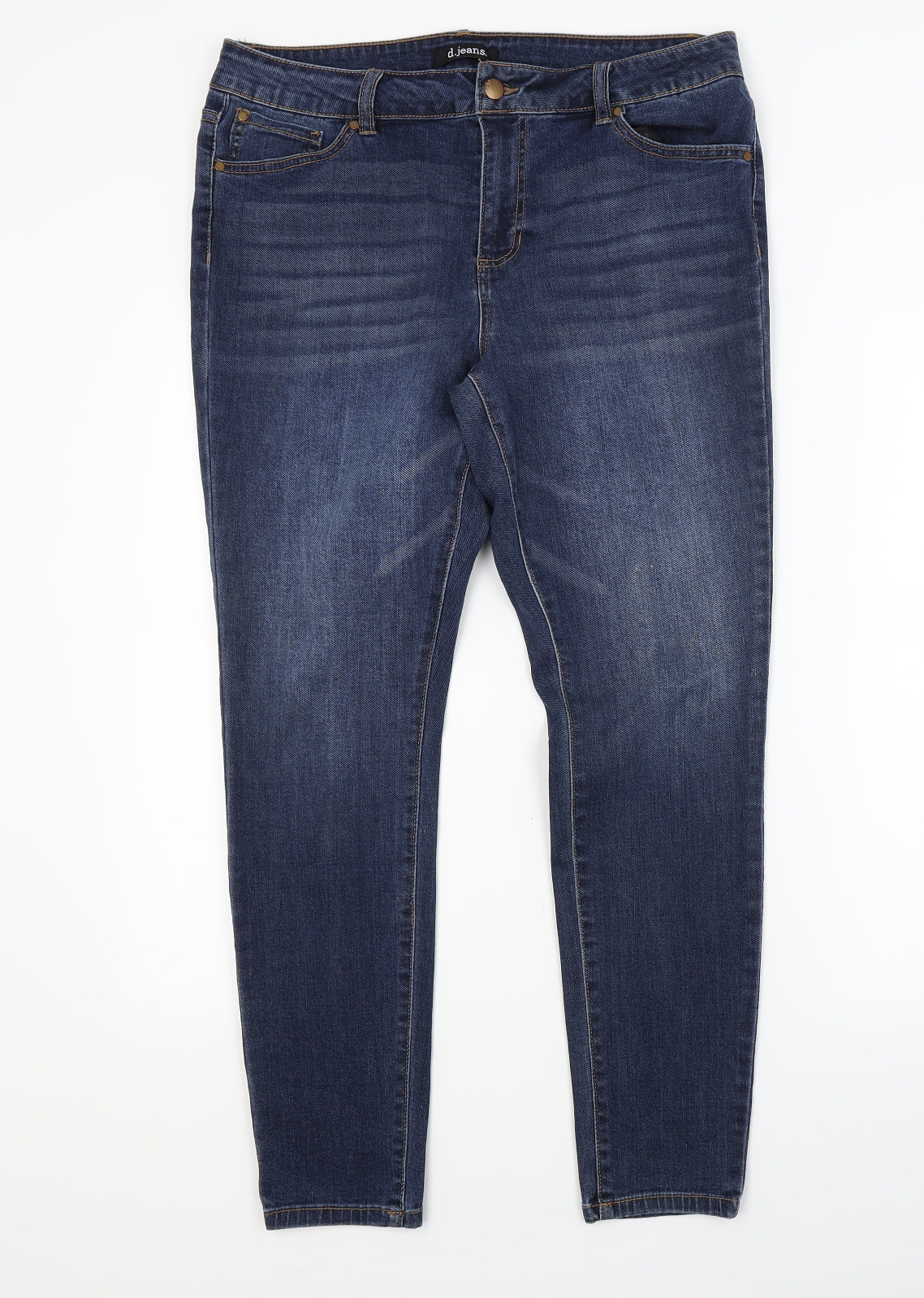 D jeans Womens Blue  Denim Skinny Jeans Size 12 L25 in