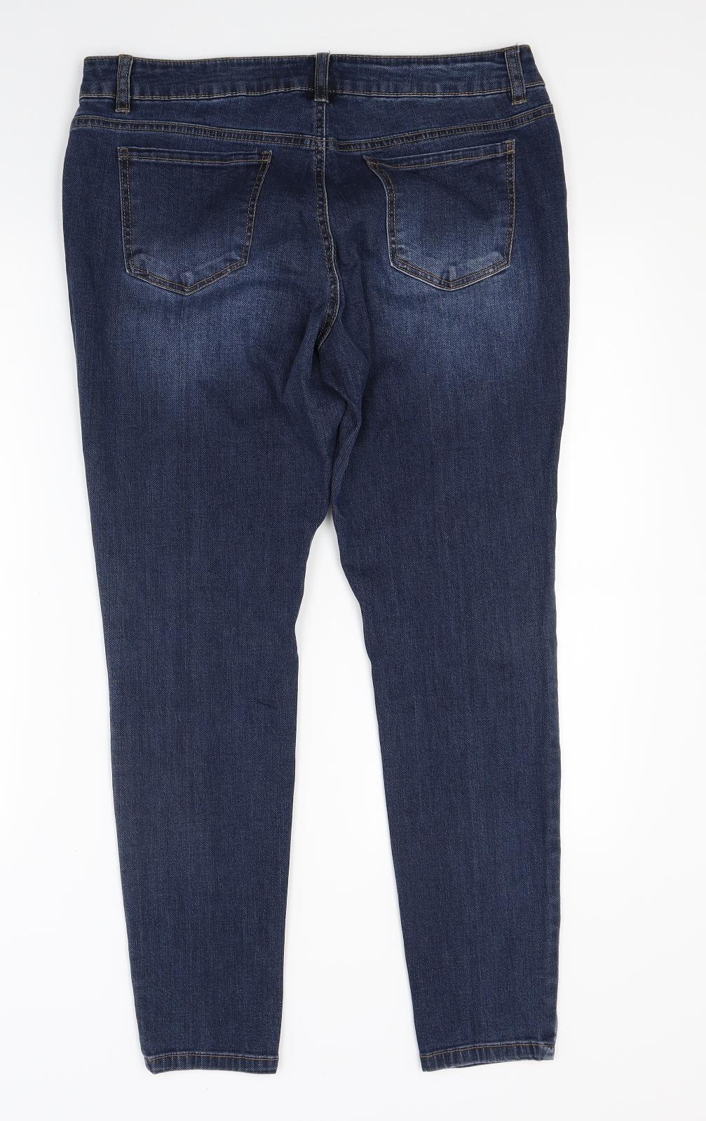 D jeans Womens Blue  Denim Skinny Jeans Size 12 L25 in