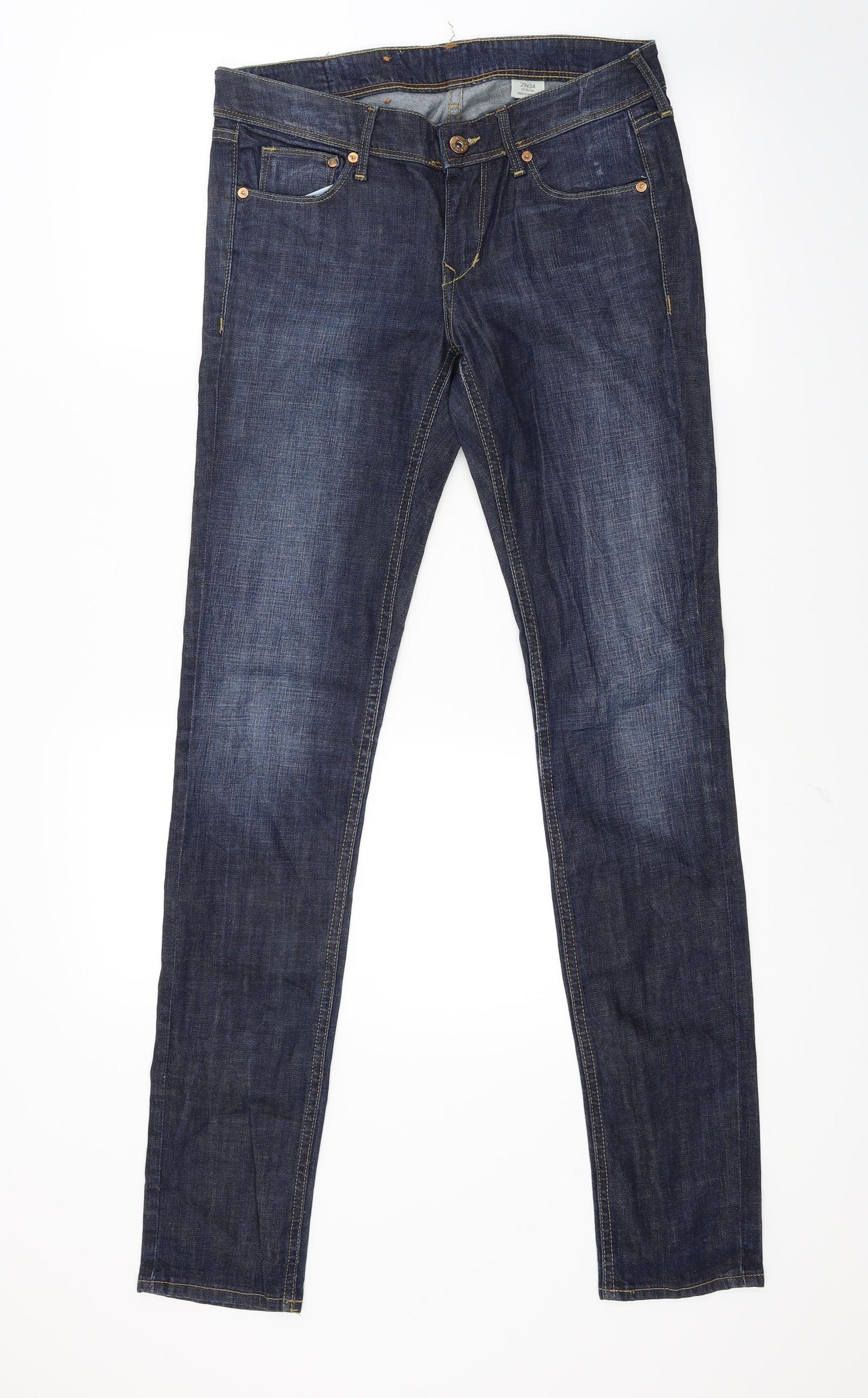 H&M Womens Blue  Denim Skinny Jeans Size 29 L32 in