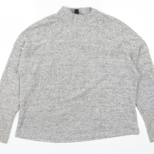 New Look Womens Grey   Pullover Jumper Size S