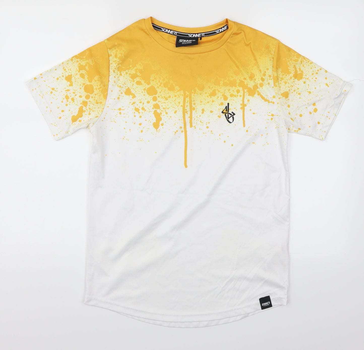 Sonneti Boys Yellow   Basic T-Shirt Size 13-14 Years  - Yellow Paint Graphic
