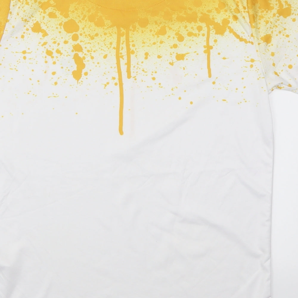 Sonneti Boys Yellow   Basic T-Shirt Size 13-14 Years  - Yellow Paint Graphic