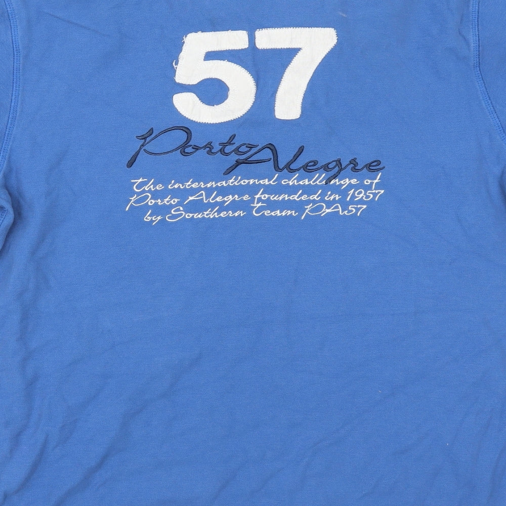 Southern Mens Blue Striped   Polo Size L  - 57