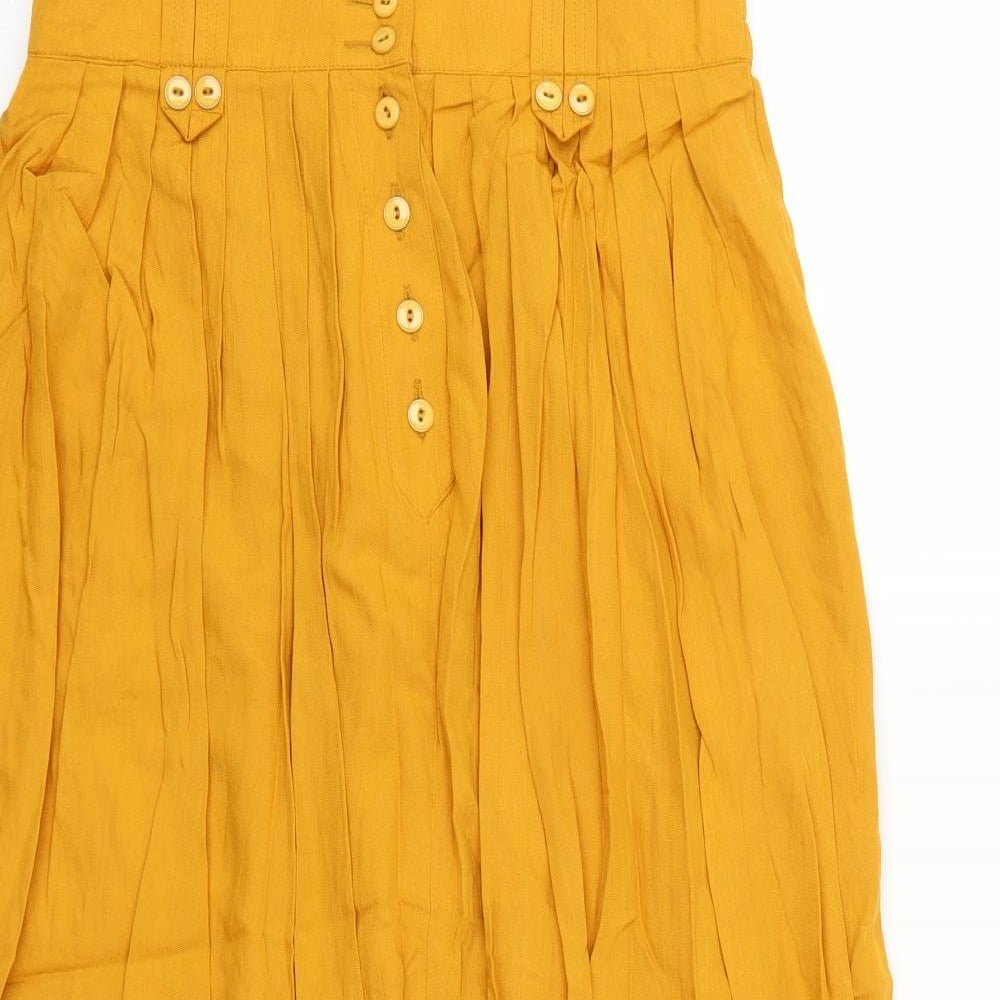 Preworn Womens Orange   Swing Skirt Size 14