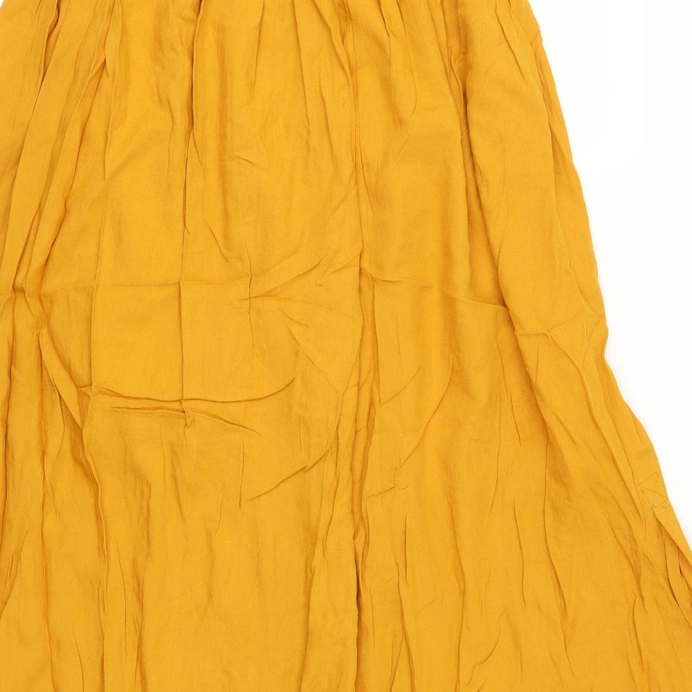 Preworn Womens Orange   Swing Skirt Size 14