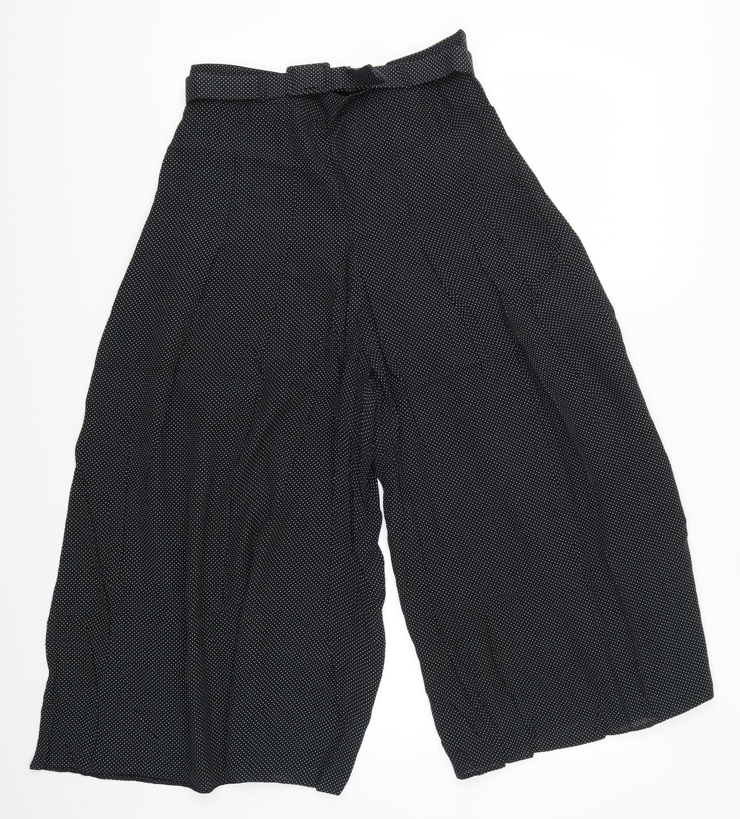 St Michael Womens Black Polka Dot  Cropped Trousers Size 14
