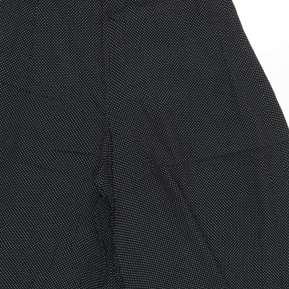 St Michael Womens Black Polka Dot  Cropped Trousers Size 14