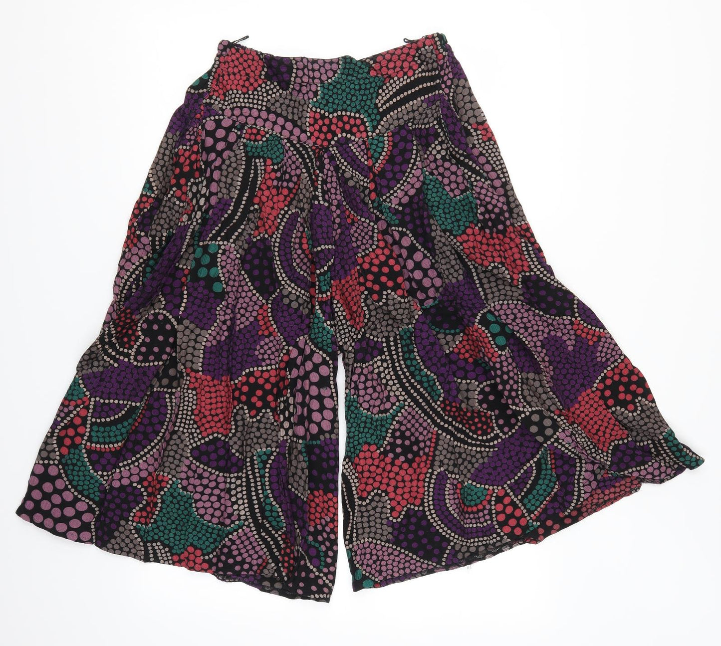 Bay Womens Purple Geometric  Cropped Trousers Size 30 in