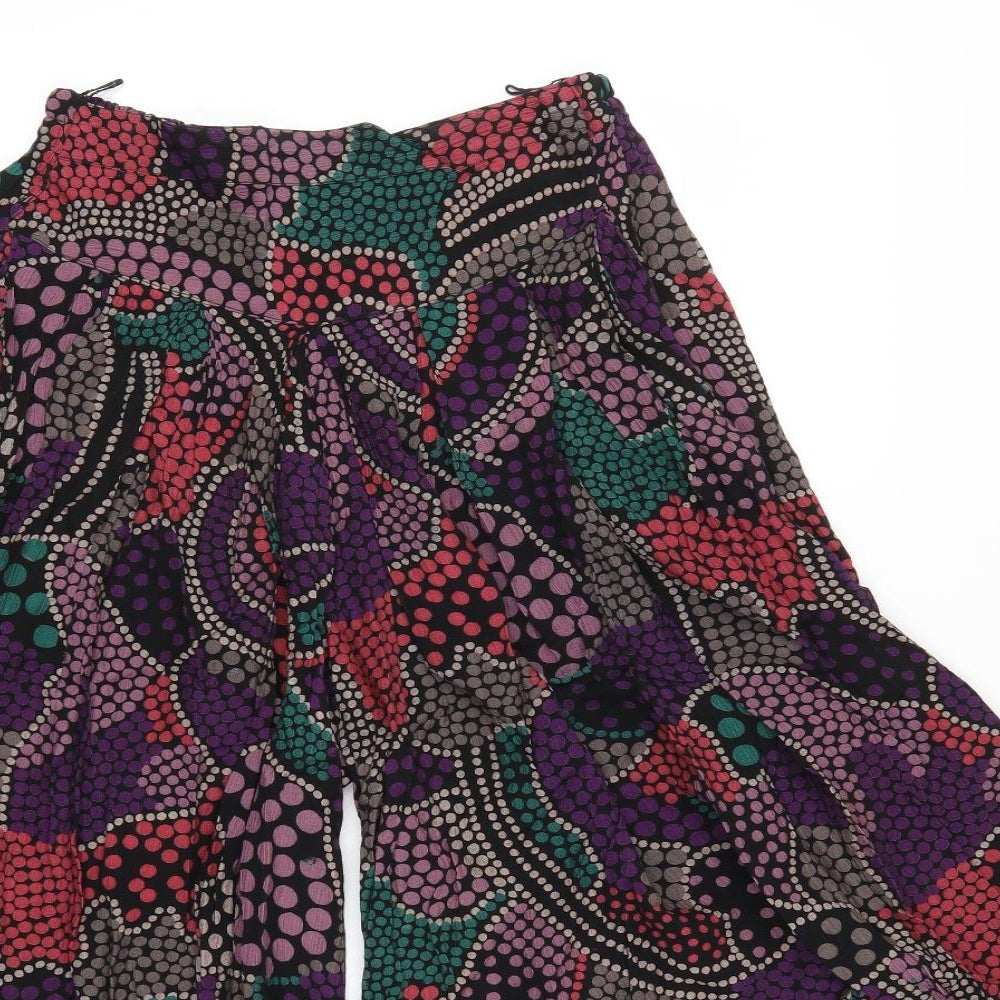 Bay Womens Purple Geometric  Cropped Trousers Size 30 in