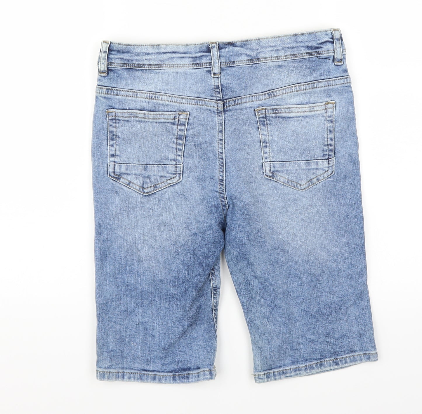 Denim Co Boys Blue  Denim Bermuda Shorts Size 12-13 Years - Distressed Look