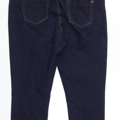 H&M Womens Blue  Denim Cropped Jeans Size 16 L22 in