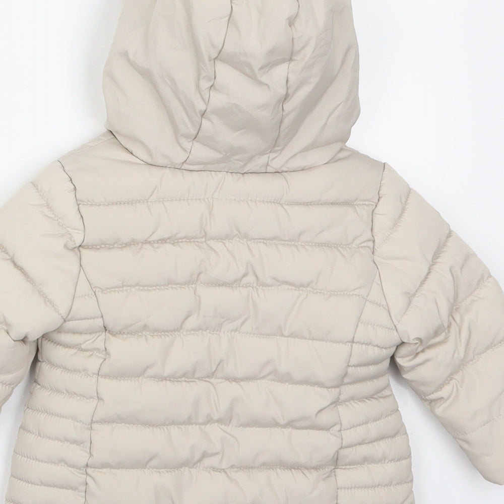 F&F Girls Beige   Basic Coat Coat Size 3-6 Months