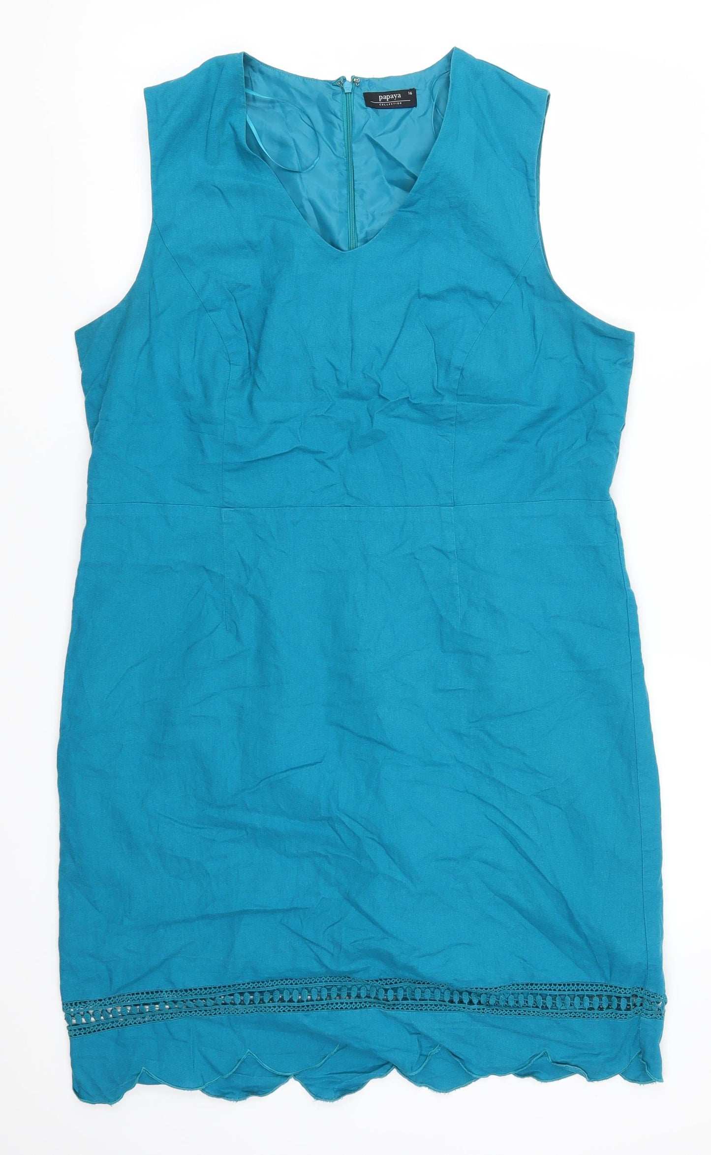 Papaya Womens Blue   Pencil Dress  Size 16
