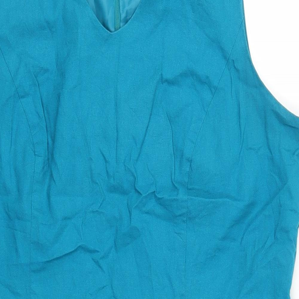 Papaya Womens Blue   Pencil Dress  Size 16