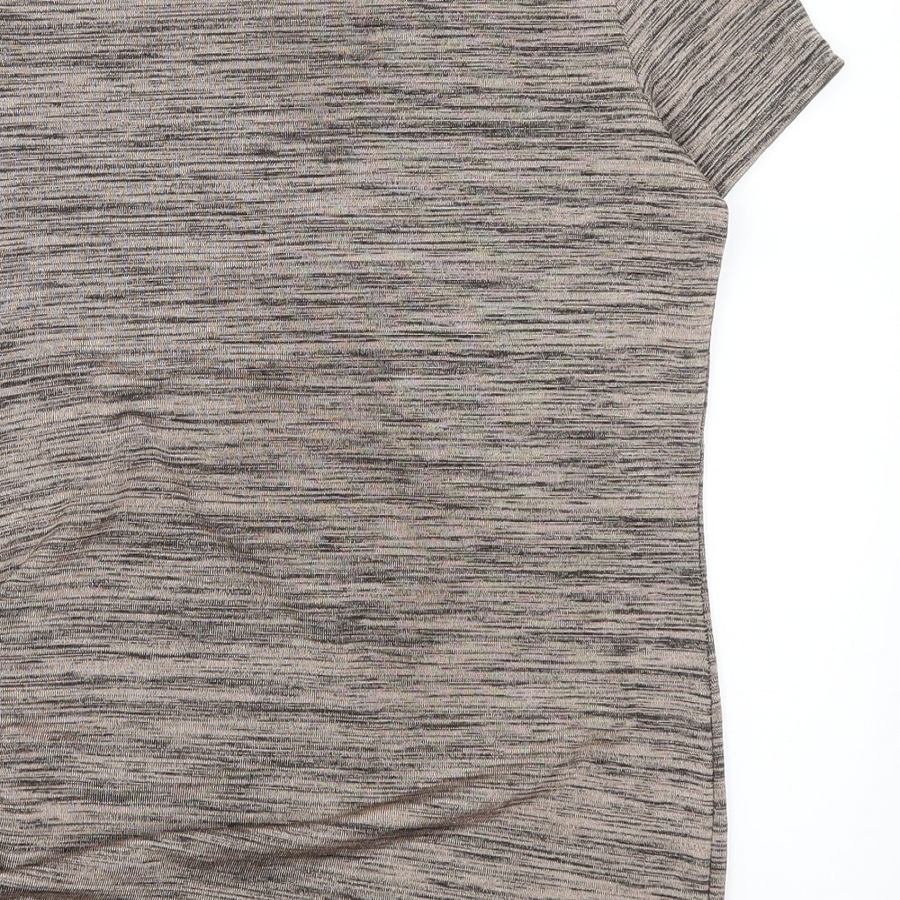 Papaya Womens Brown   Basic T-Shirt Size 12