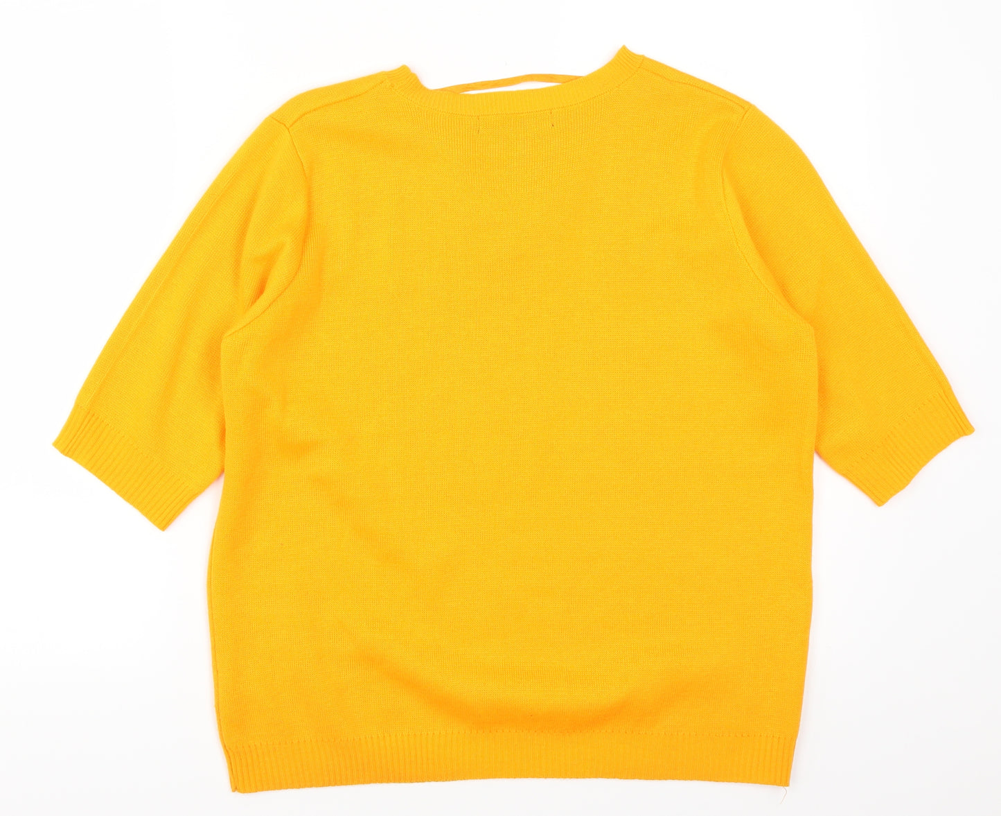 Atmosphere Womens Orange   Pullover Jumper Size 14  - Beaded Neck Detail