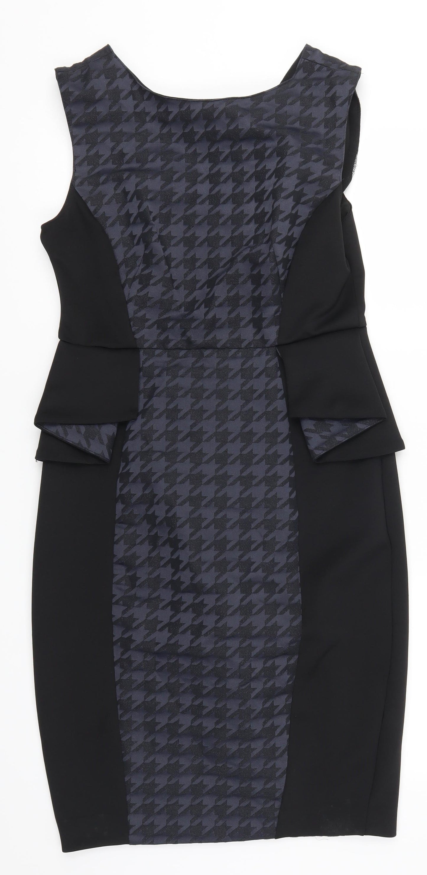 Atmosphere Womens Blue Herringbone  Pencil Dress  Size 12