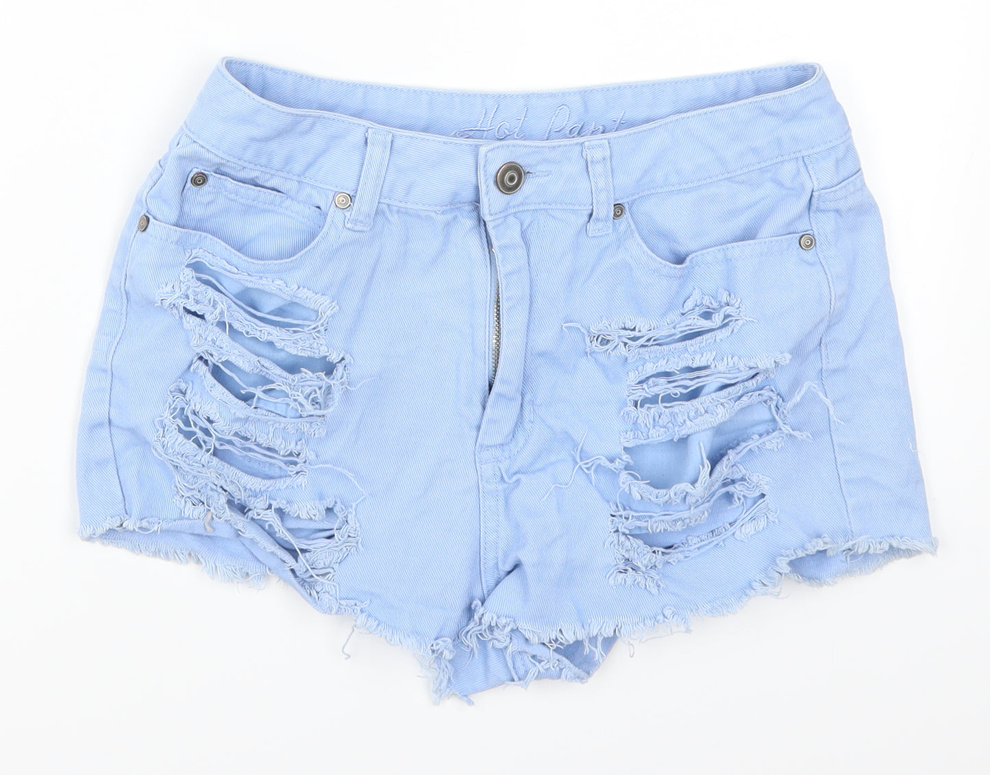 Denim Co Womens Blue  Denim Hot Pants Shorts Size 12 - Distressed Look