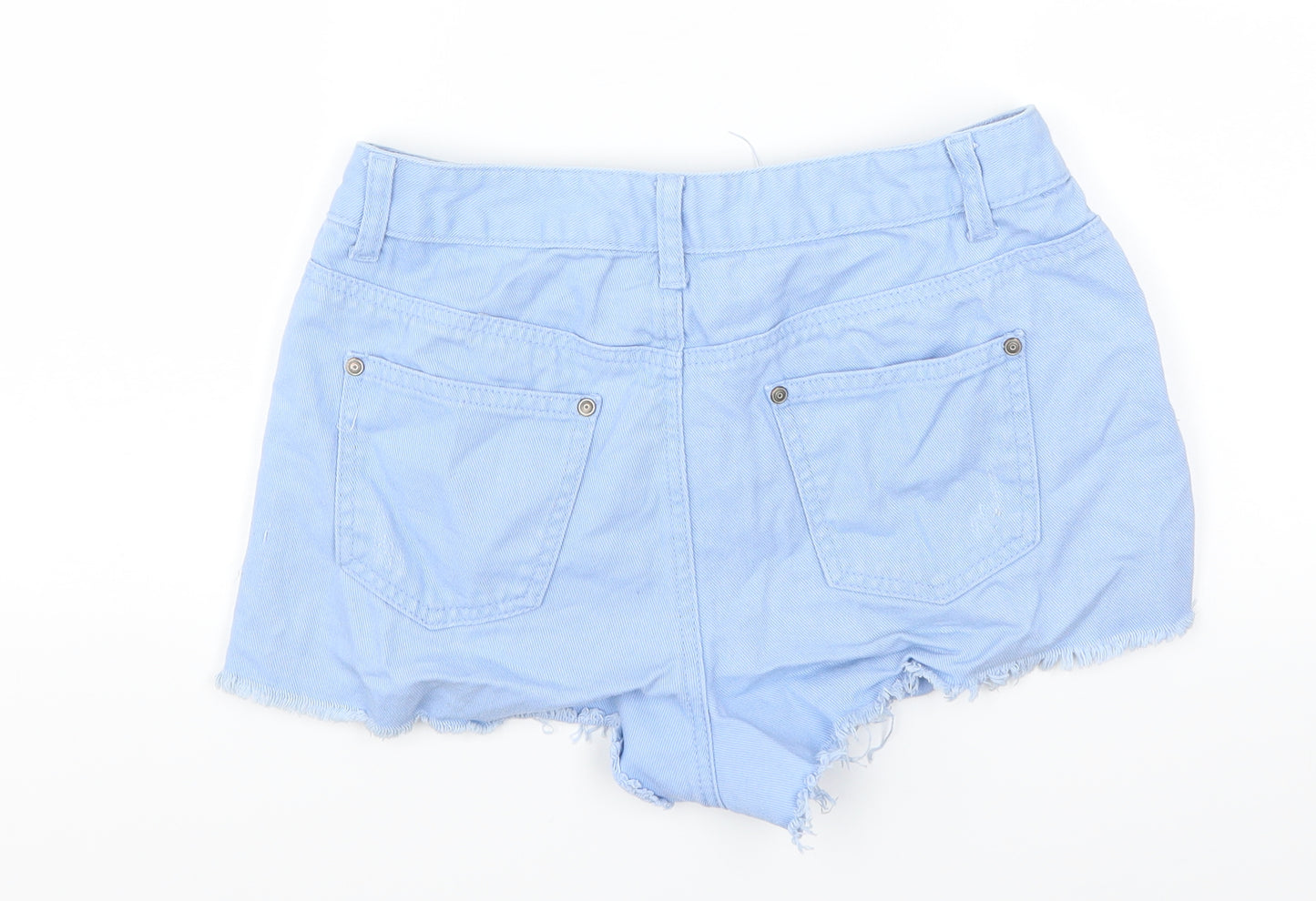Denim Co Womens Blue  Denim Hot Pants Shorts Size 12 - Distressed Look