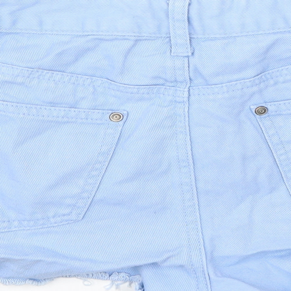 Denim Co Womens Blue  Denim Hot Pants Shorts Size 12 - Distressed Look