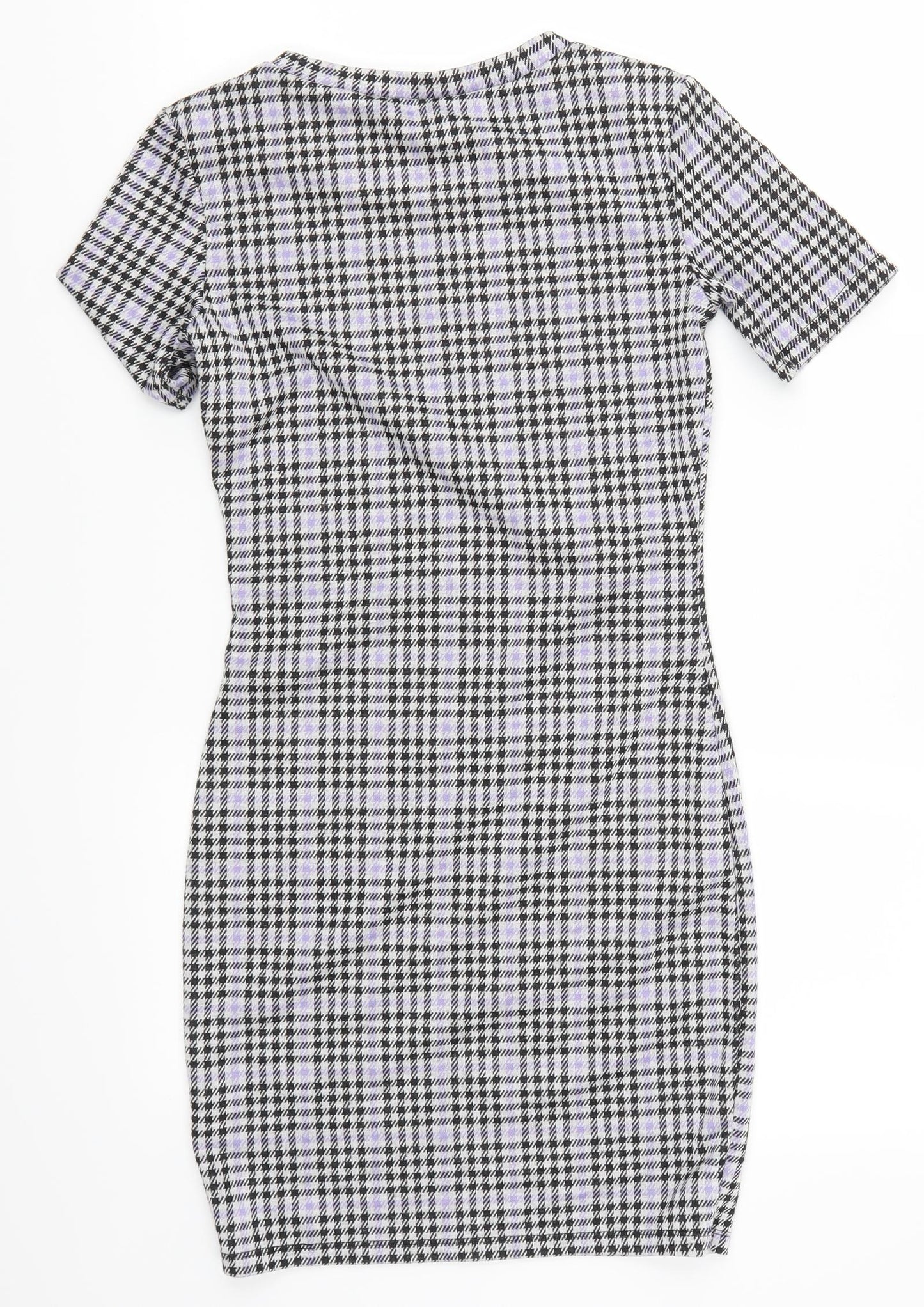 H&M Womens Purple Houndstooth  Mini  Size S