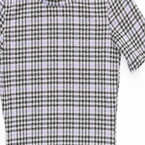 H&M Womens Purple Houndstooth  Mini  Size S