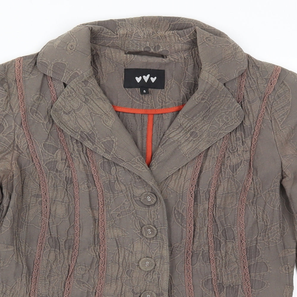 Per Una Womens Brown Floral  Jacket  Size 8