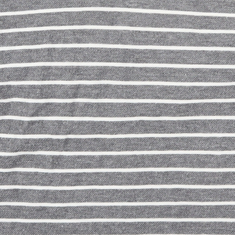 Select Womens Grey Striped  Pullover Sweatshirt Size 18