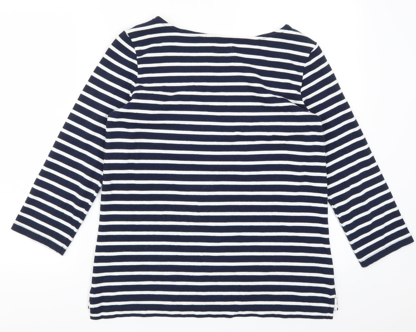 Jack Wills Womens Blue Striped  Basic T-Shirt Size 10