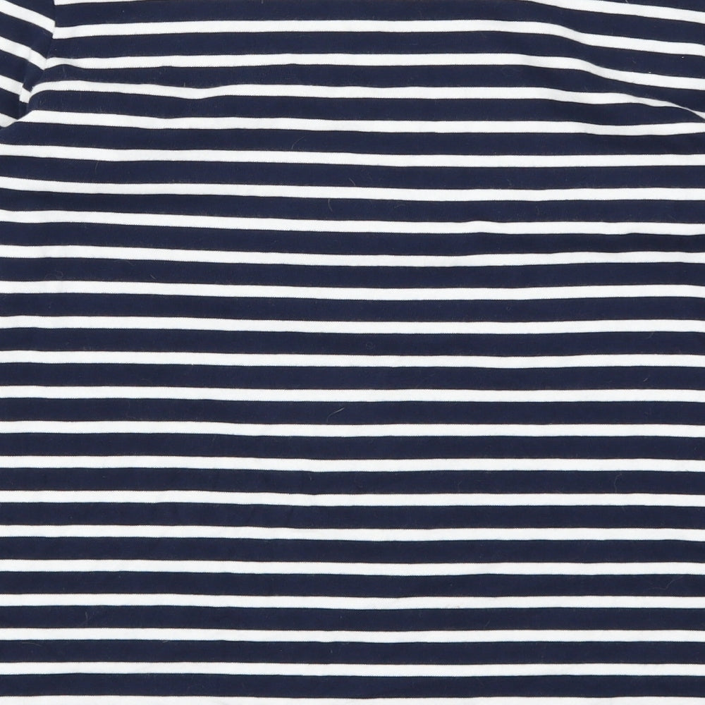 Jack Wills Womens Blue Striped  Basic T-Shirt Size 10