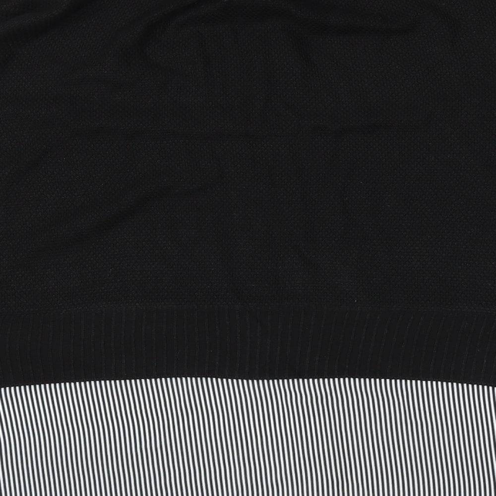 Select Womens Black Striped  Pullover Jumper Size 18
