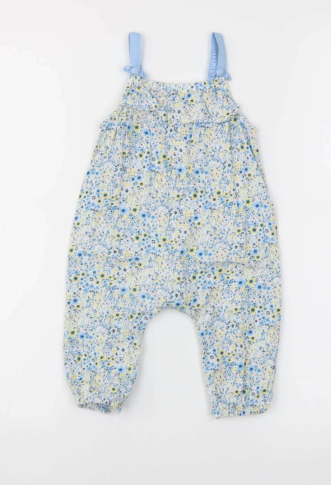 Mini Club Girls Blue Floral  Babygrow One-Piece Size 3-6 Months