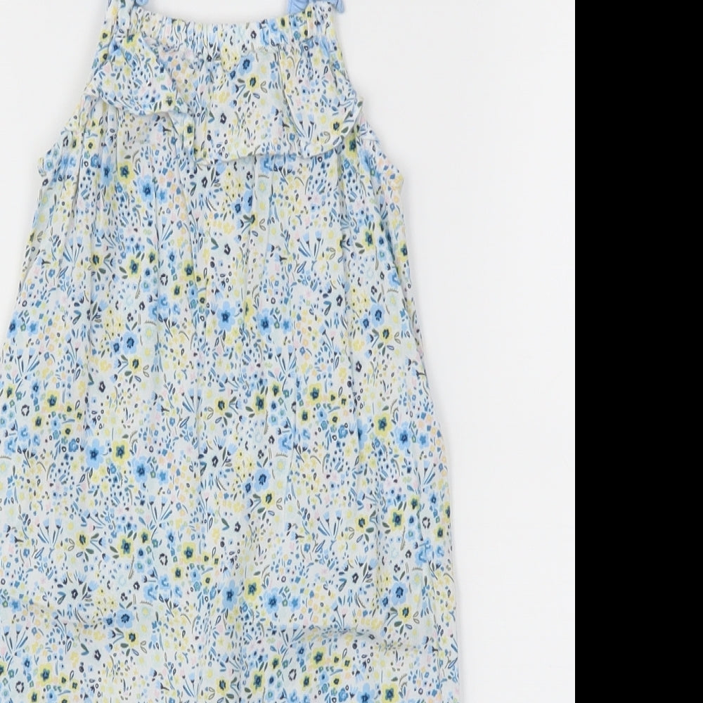 Mini Club Girls Blue Floral  Babygrow One-Piece Size 3-6 Months