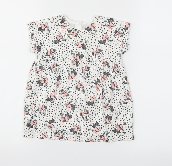 Disney Baby Girls Pink Animal Print  Fit & Flare  Size 6-9 Months