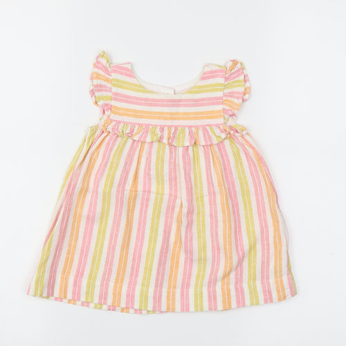 Baby Gap  Girls Multicoloured Striped  Fit & Flare  Size 6-9 Months