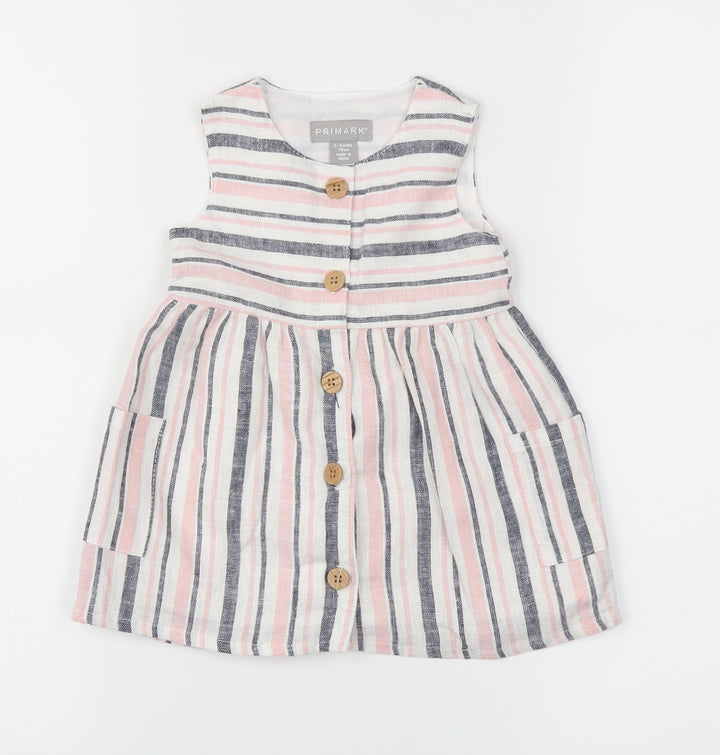 Primark Girls Pink Spotted Fit & Flare Size 6-9 Months