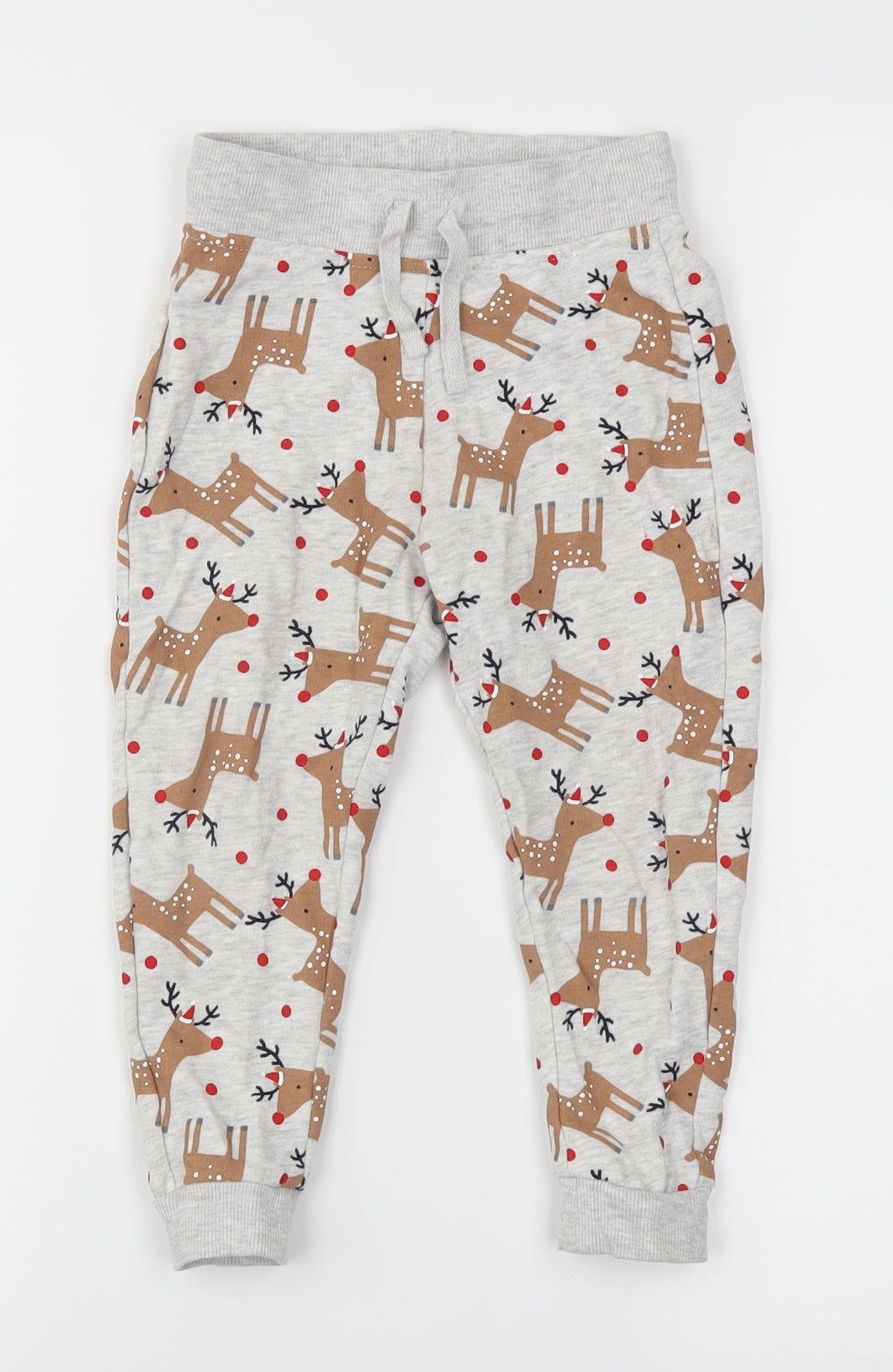 George Girls Grey Animal Print  Capri Lounge Pants Size 2-3 Years