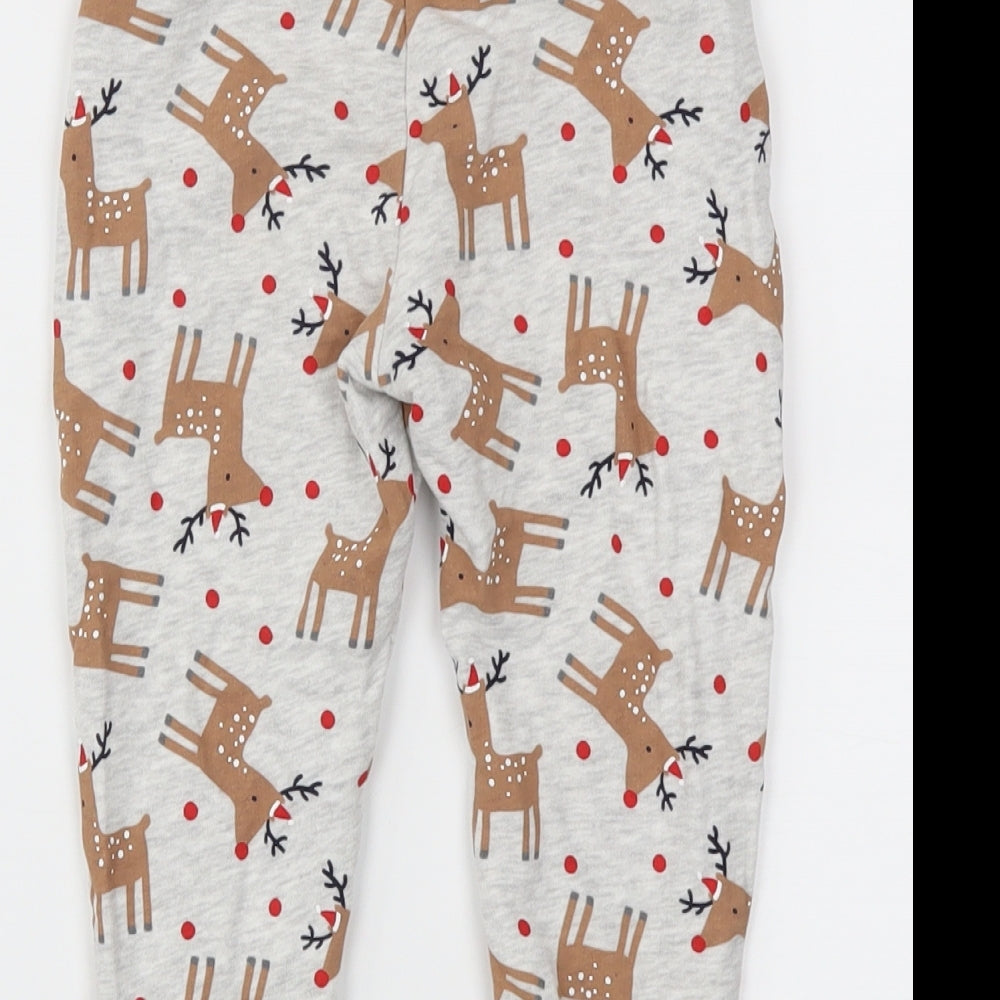 George Girls Grey Animal Print  Capri Lounge Pants Size 2-3 Years