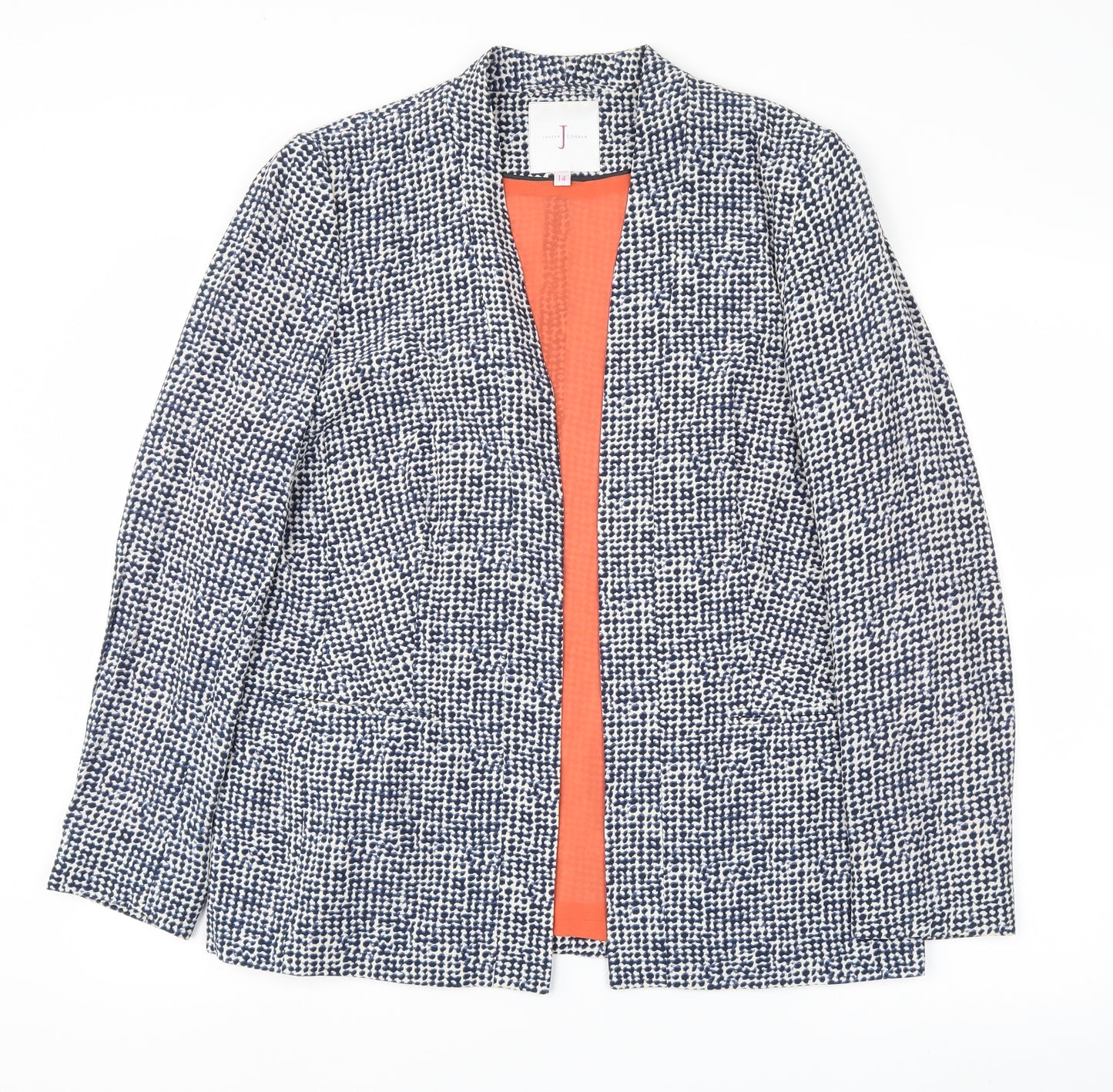 Jasper Conran Womens Black Polka Dot  Jacket Blazer Size 14