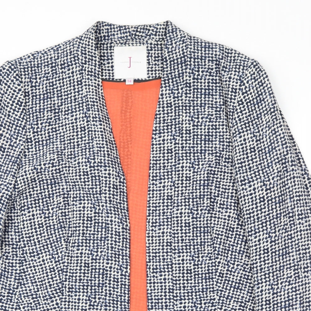 Jasper Conran Womens Black Polka Dot  Jacket Blazer Size 14