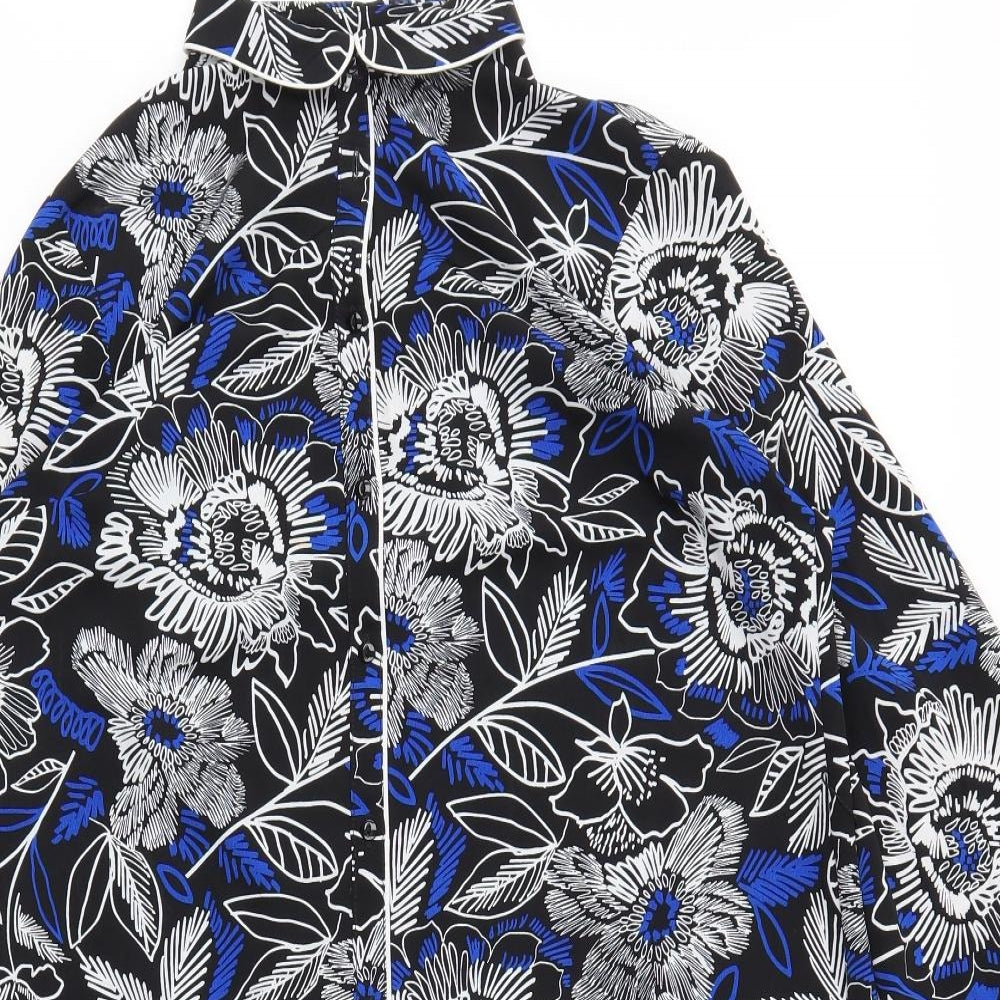 Papaya Womens Brown Floral  Basic T-Shirt Size 14