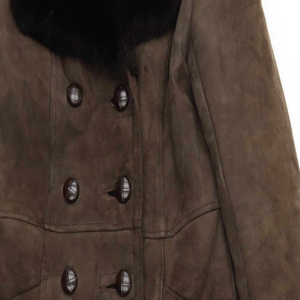 Preworn Womens Brown   Jacket Coat Size 12