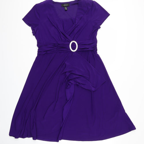 R&M Womens Purple   Fit & Flare  Size 16