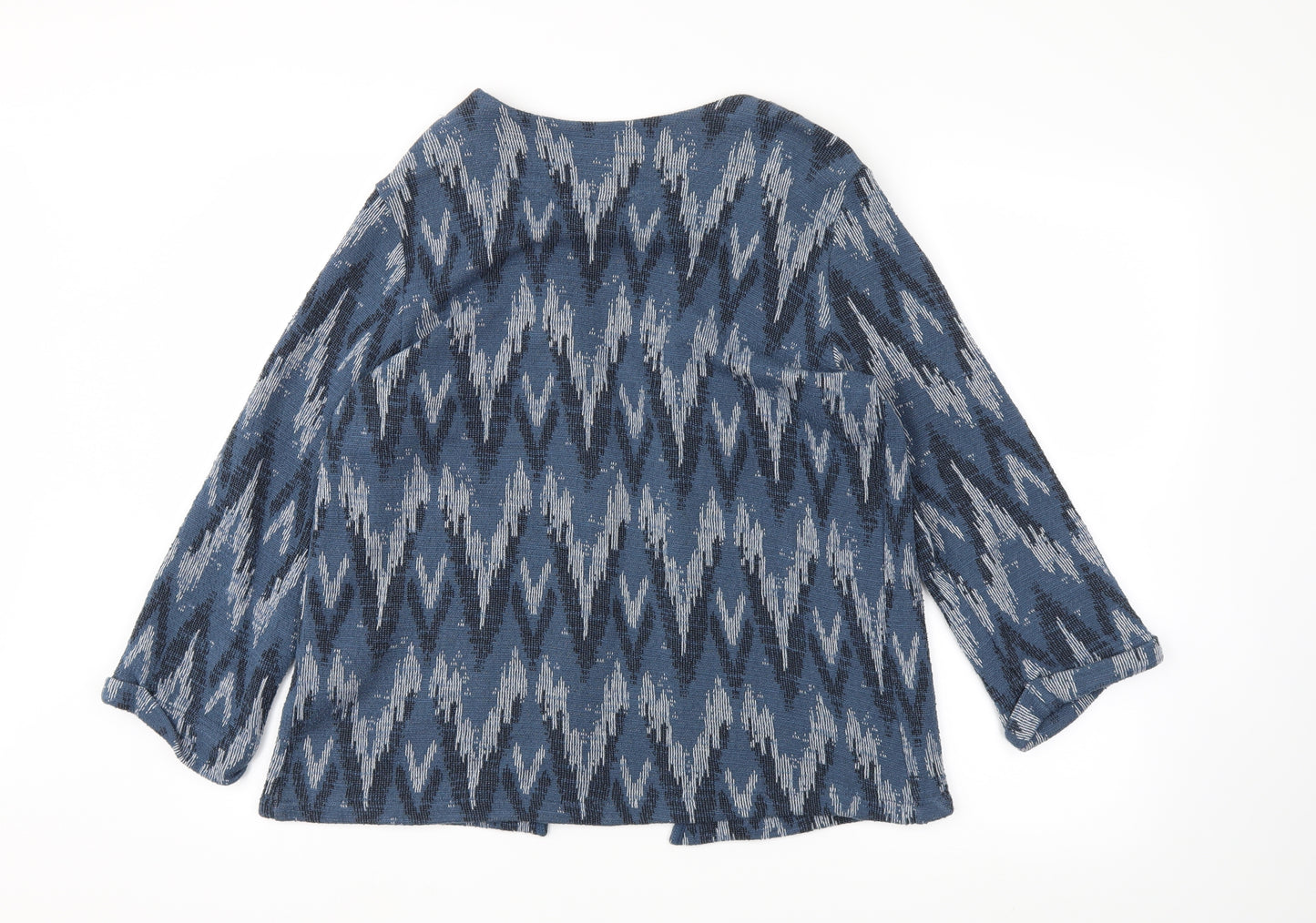 H&M Womens Blue Argyle/Diamond  Jacket  Size M