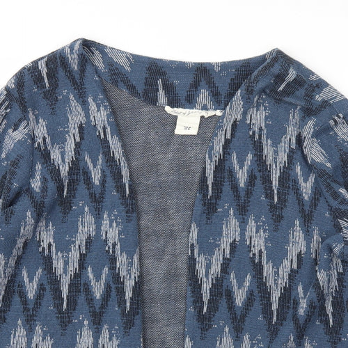 H&M Womens Blue Argyle/Diamond  Jacket  Size M