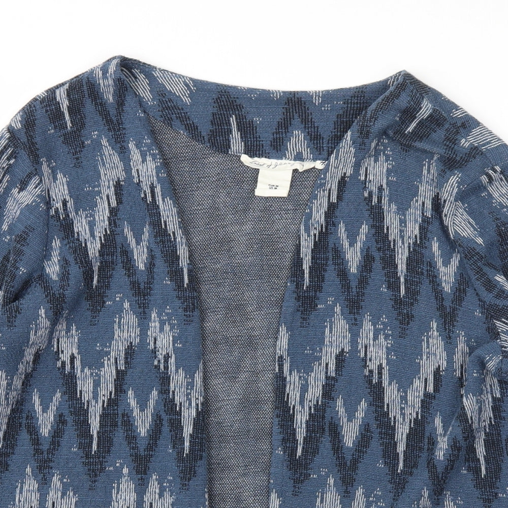 H&M Womens Blue Argyle/Diamond  Jacket  Size M
