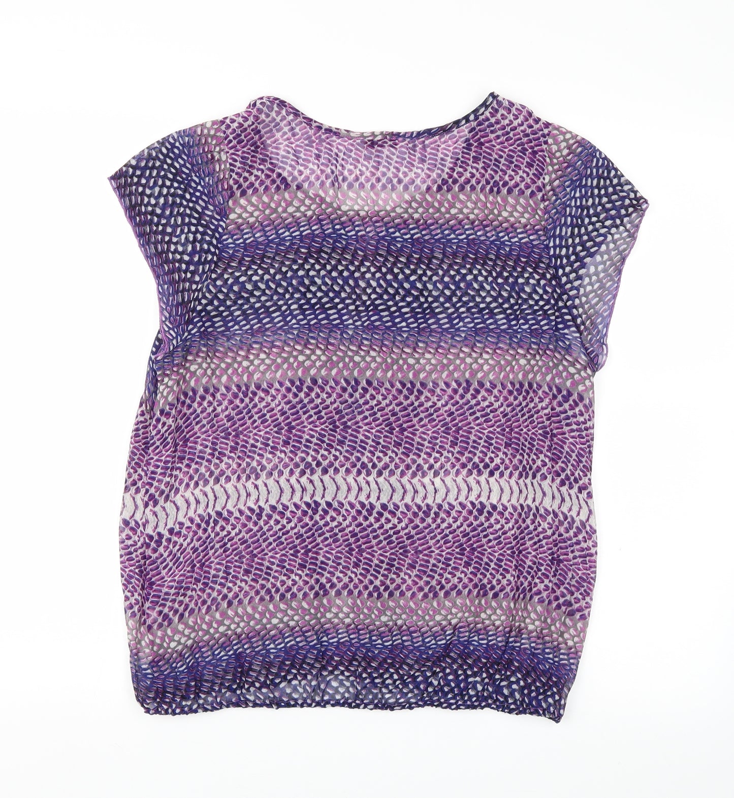 Petite  Womens Purple   Basic T-Shirt Size 16