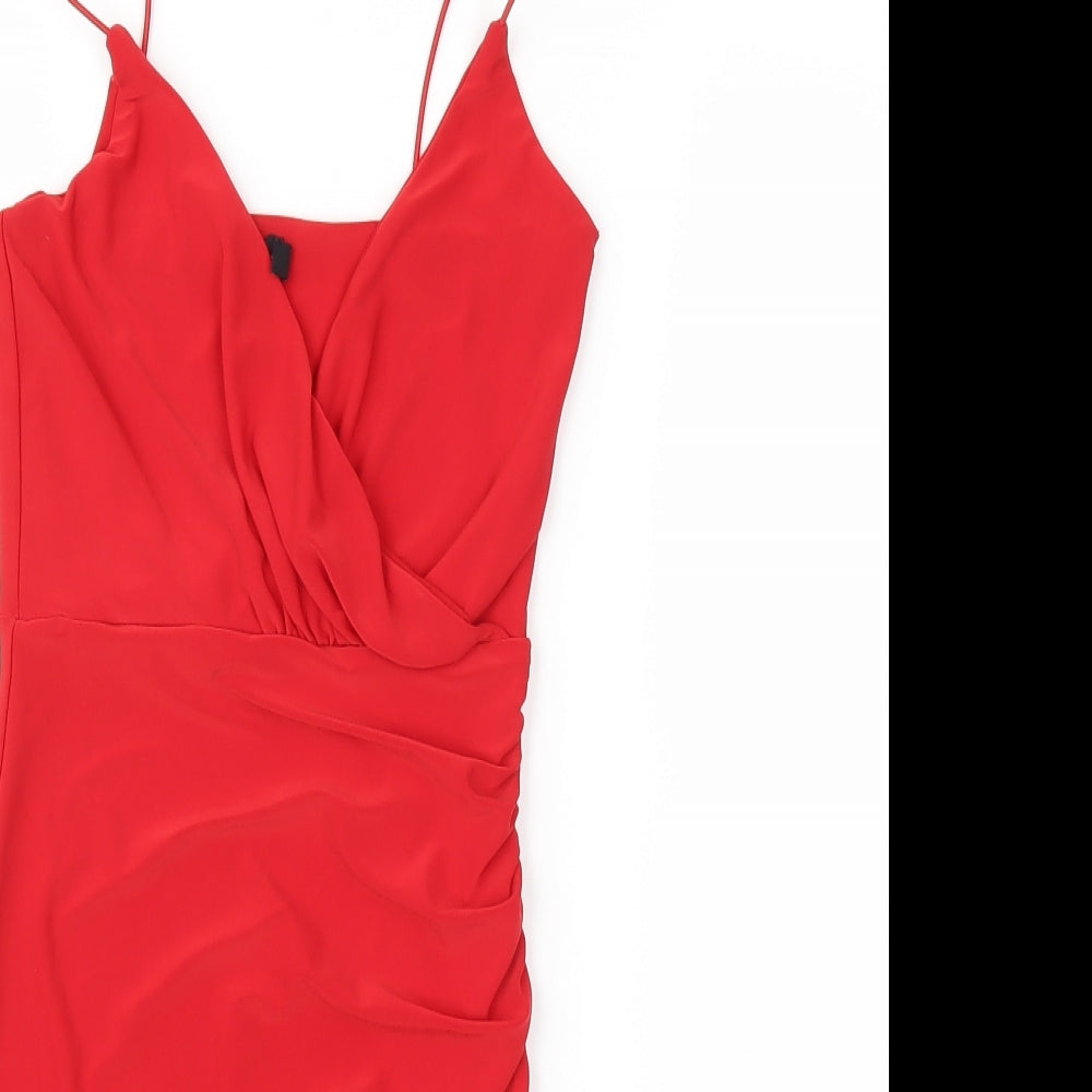 Pretty Little Thing  Womens Red   A-Line  Size 4